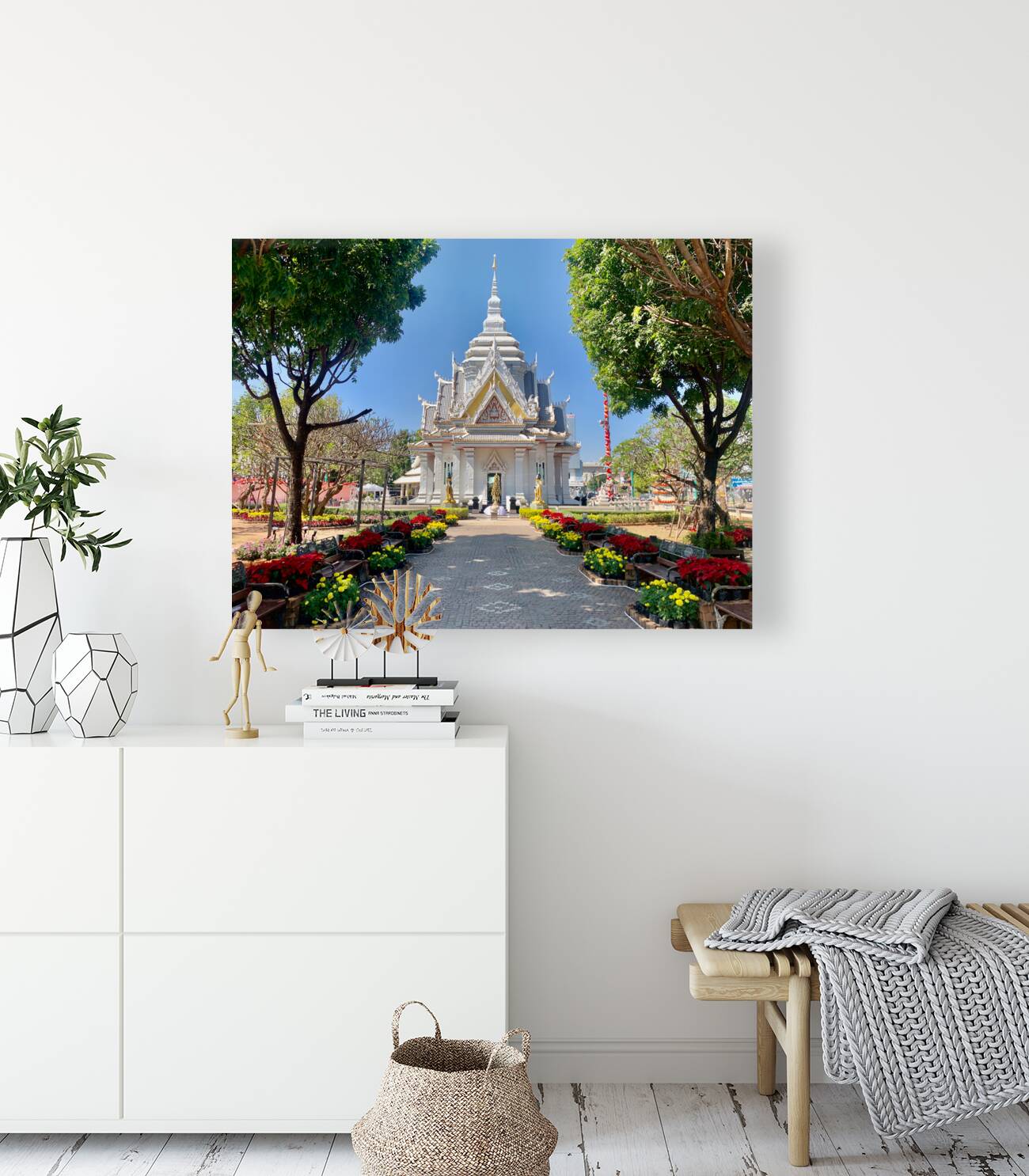 Little White Temple in Khon Kaen Thailand Reproduction