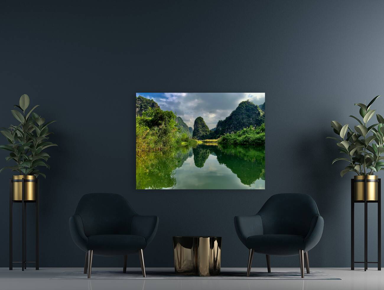 Ninh Binh Reflections Vietnam 3 Reproduction