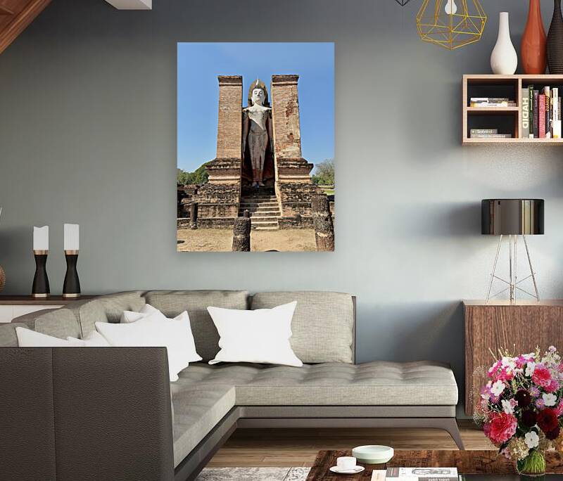 Wat Mahathat Temple Old Sukhothai Thailand 2 Reproduction