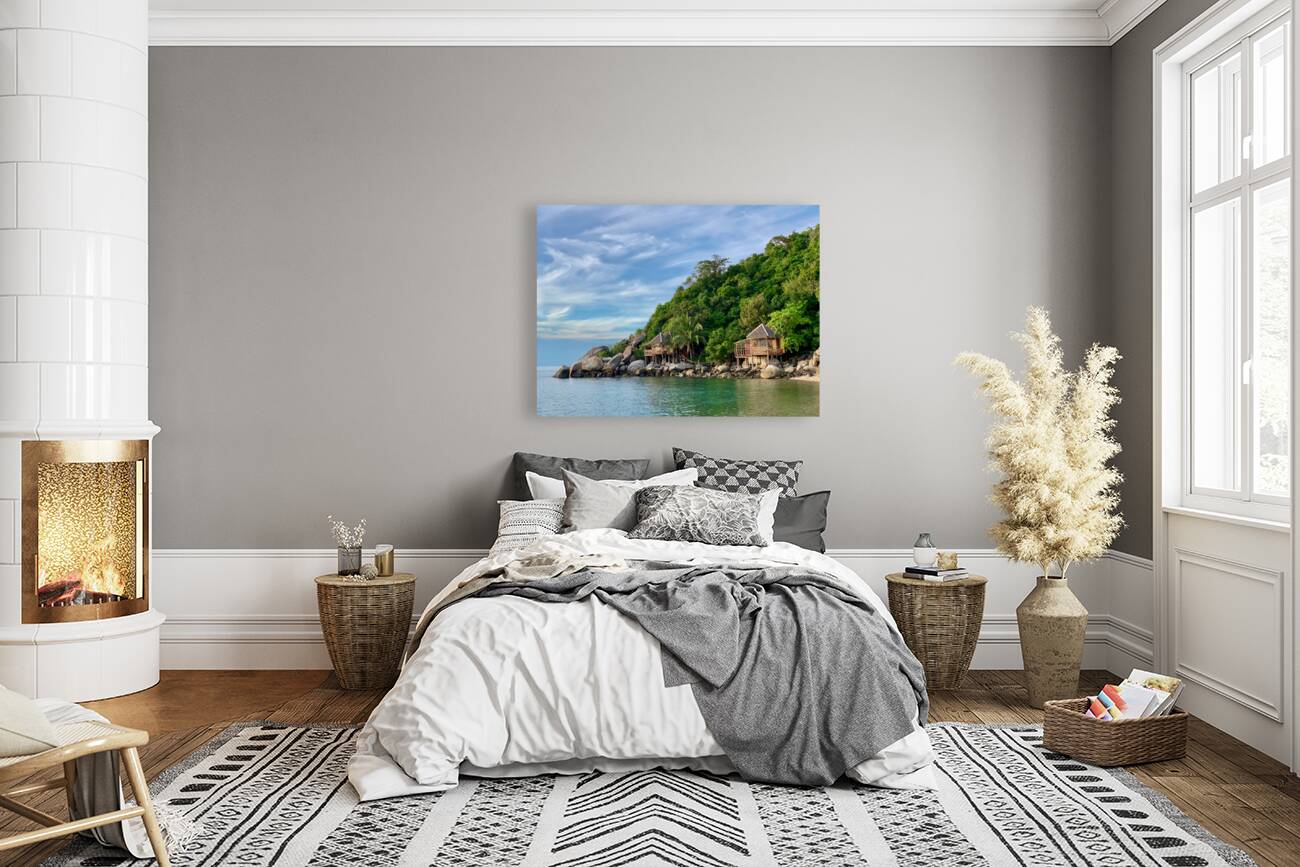 Bungalows on the Coast Reproduction