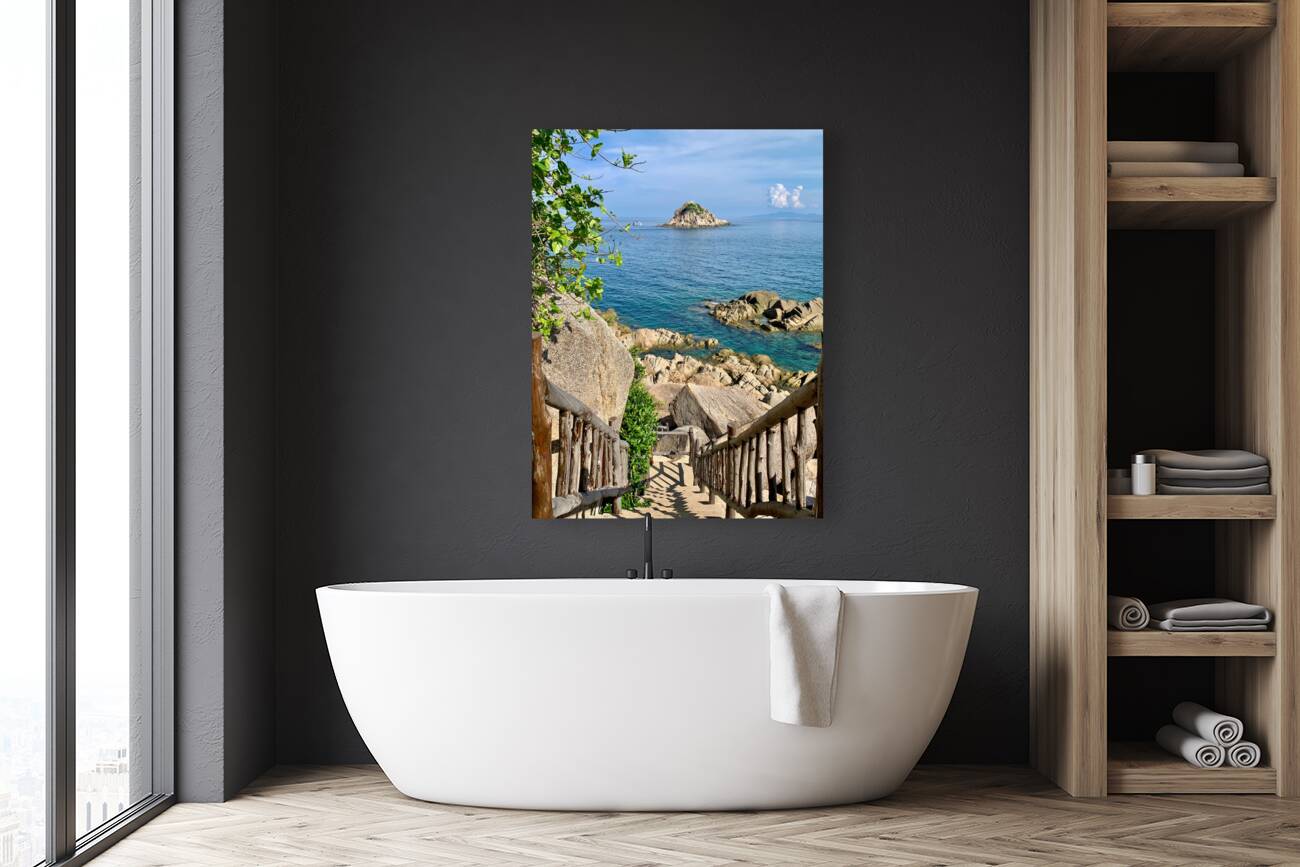 Sharks Island down the Stairs Koh Tao Thailand Reproduction