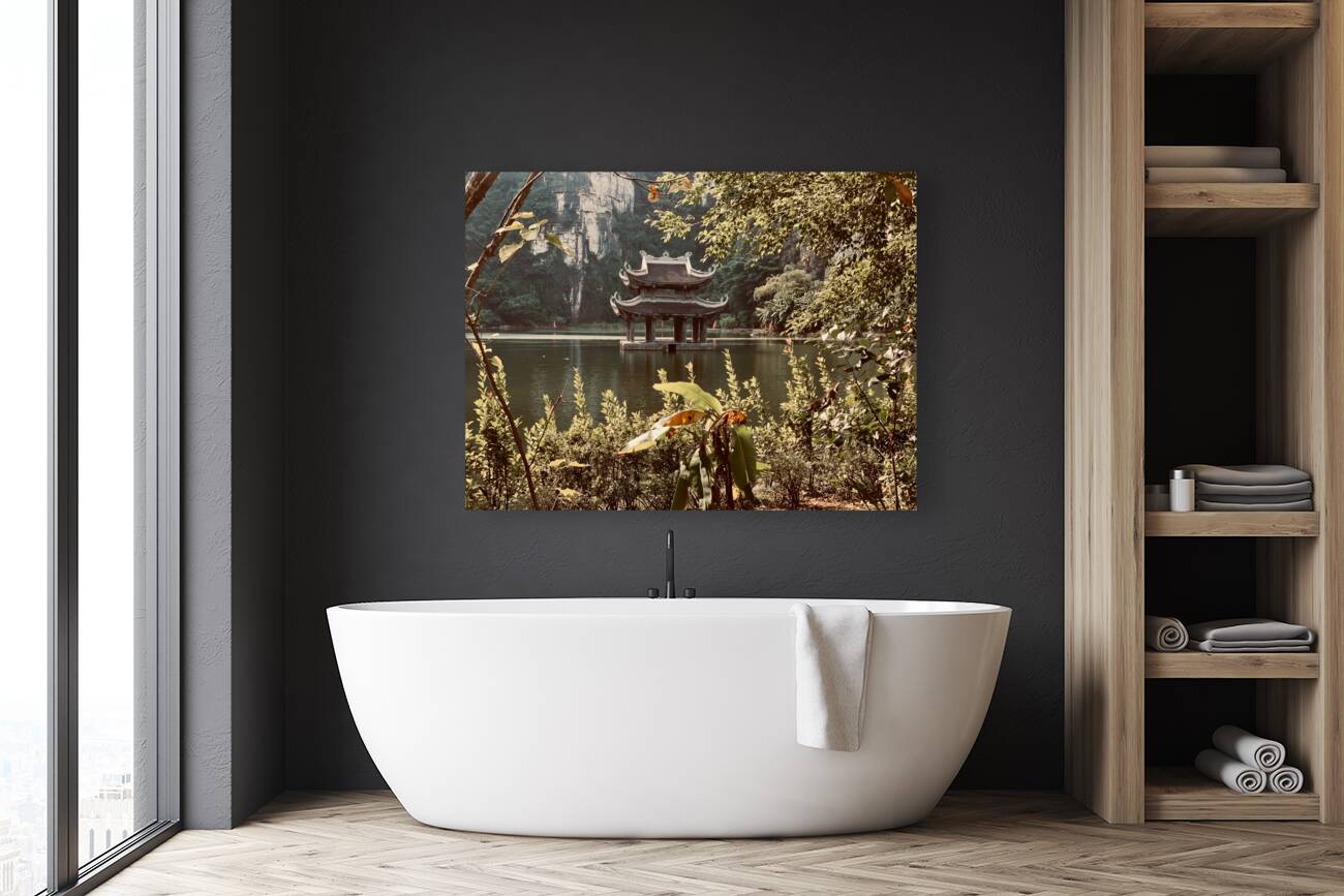 Pagoda on the Lake Vietnam Reproduction