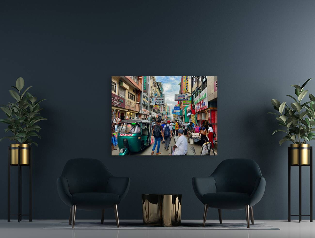 Sri Lankan Busy Street Reproduction