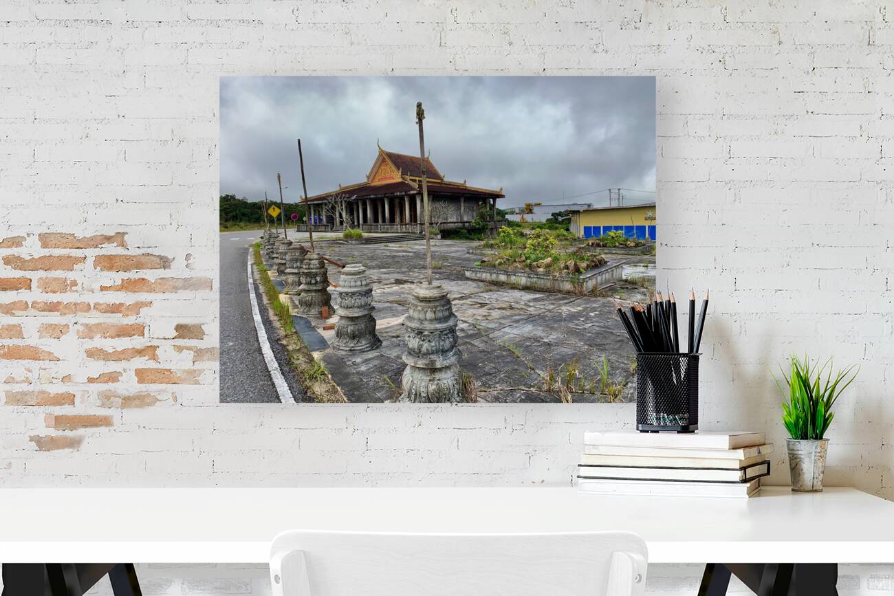 Temple in Bokor Cambodia Reproduction