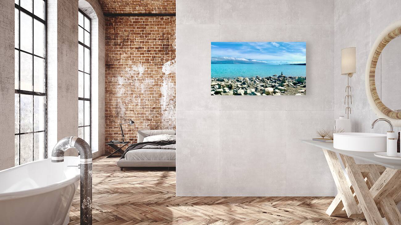 Beautiful Blue Lake Reproduction