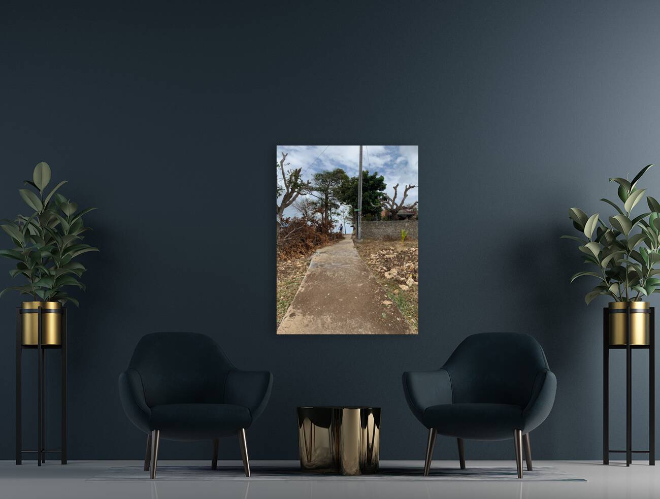 Cycling Up the Hill Reproduction