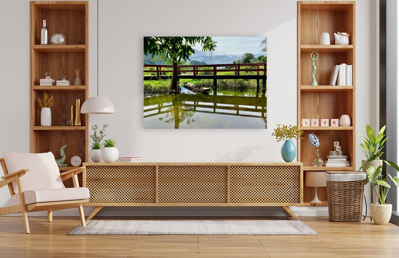 Little Bridge Reflections Reproduction