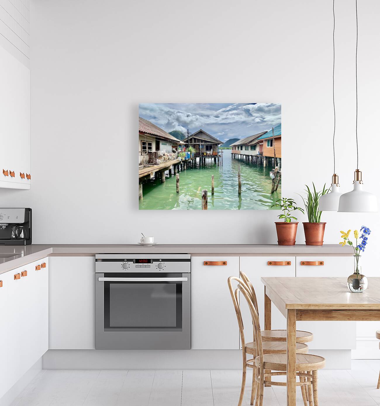 Houses in Koh Panyee Floating Village Thailand  Reproduction