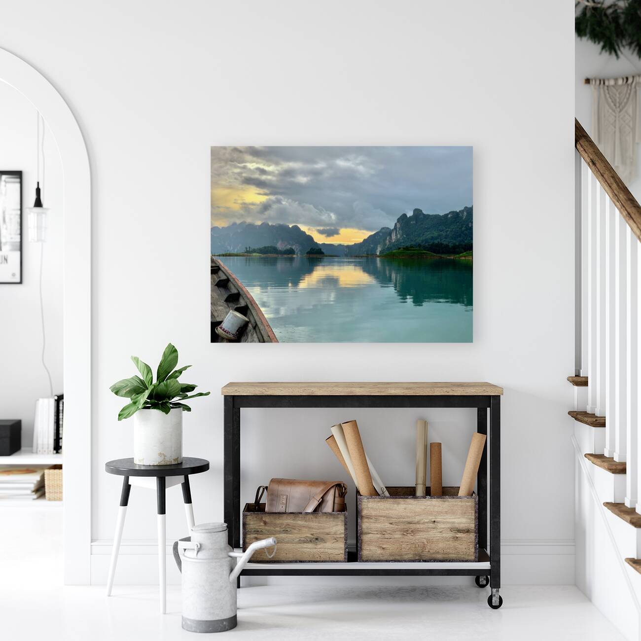 Reflections on the Lake in Khao Sok Thailand 1 Reproduction