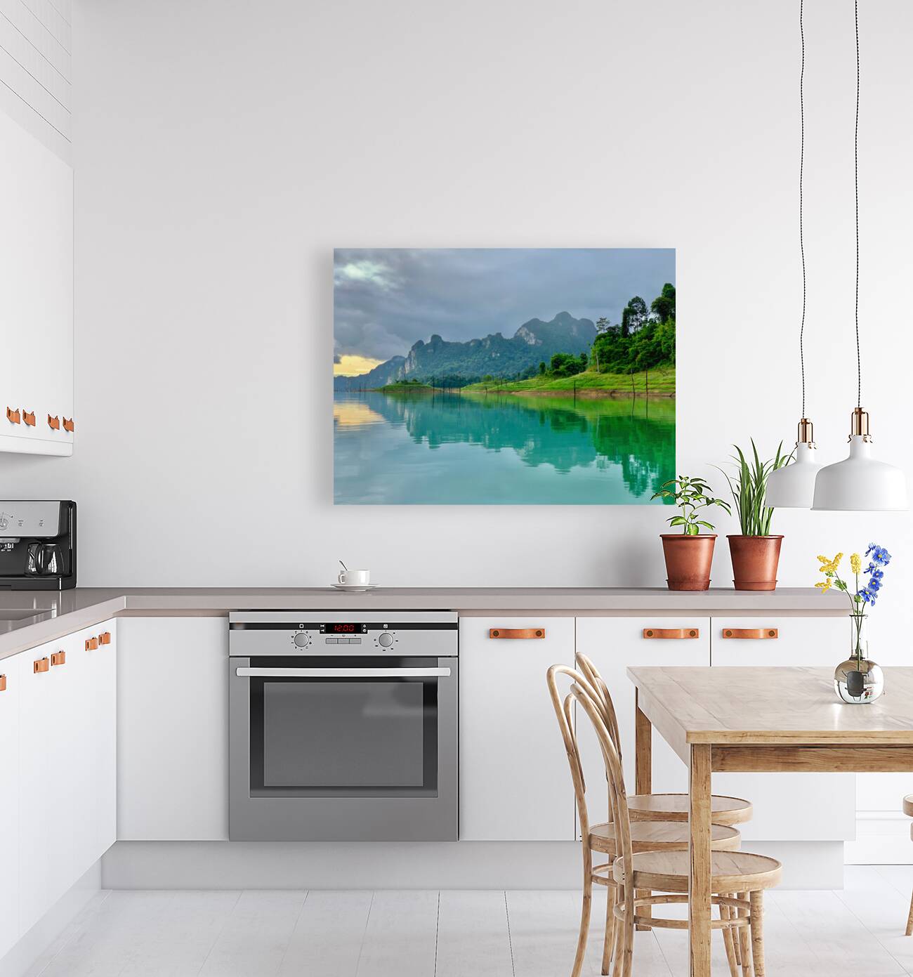 Reflections on the Lake in Khao Sok Thailand 2 Reproduction