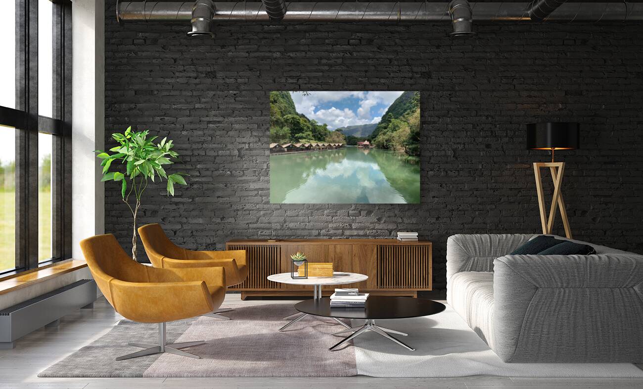 Bungalows on the Water in the Valley Reproduction