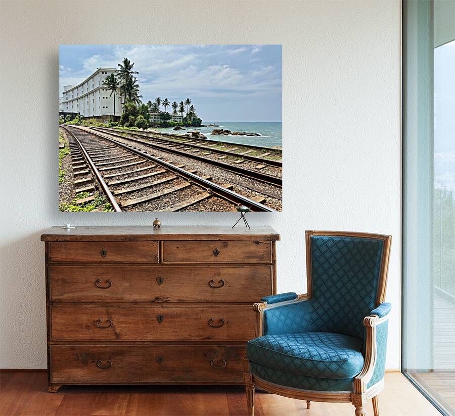 Railroad by the Ocean 3 Reproduction