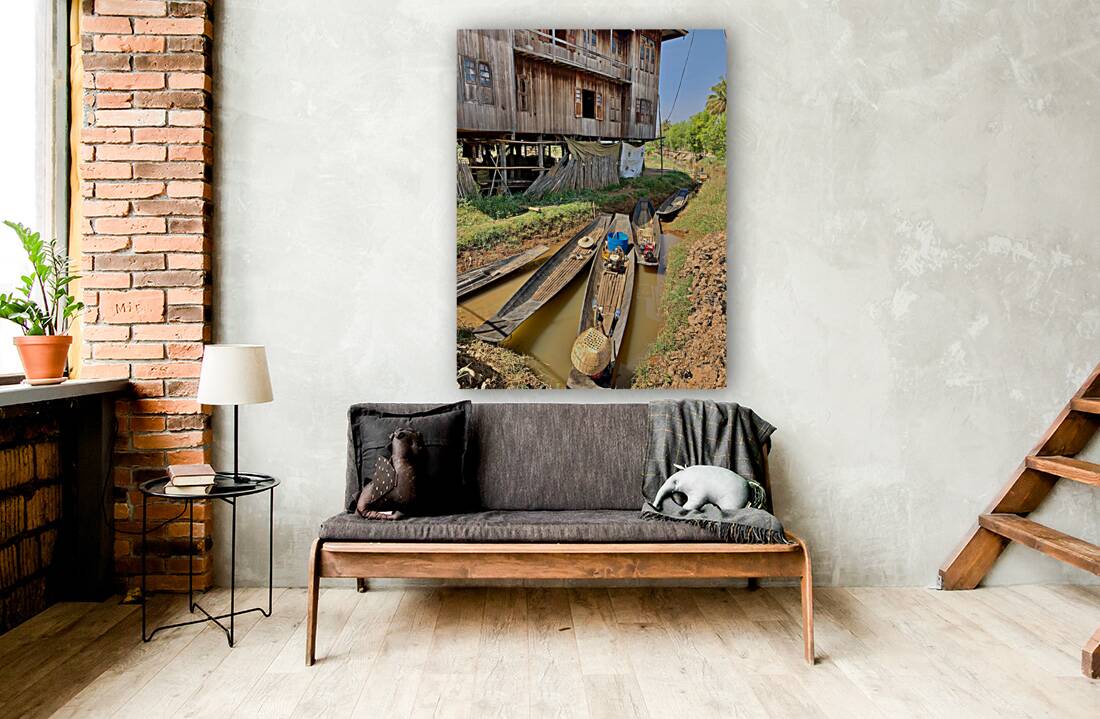 Slim Boats Parked Reproduction