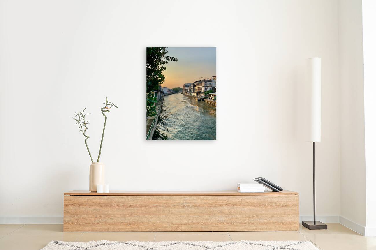 Bangkoks River at Dawn Reproduction