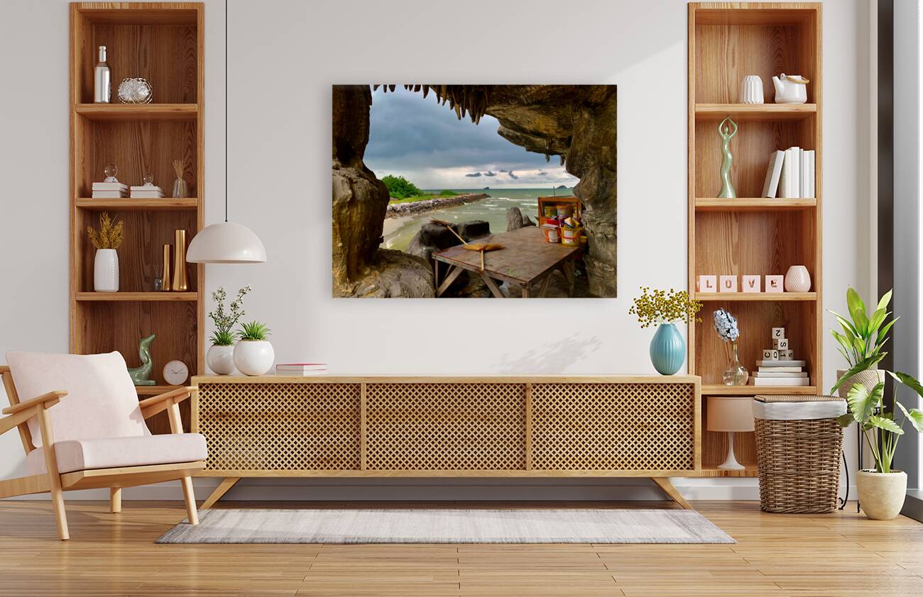 View from Wat Tham Khao Tao Hua Hin Thailand 1 Reproduction