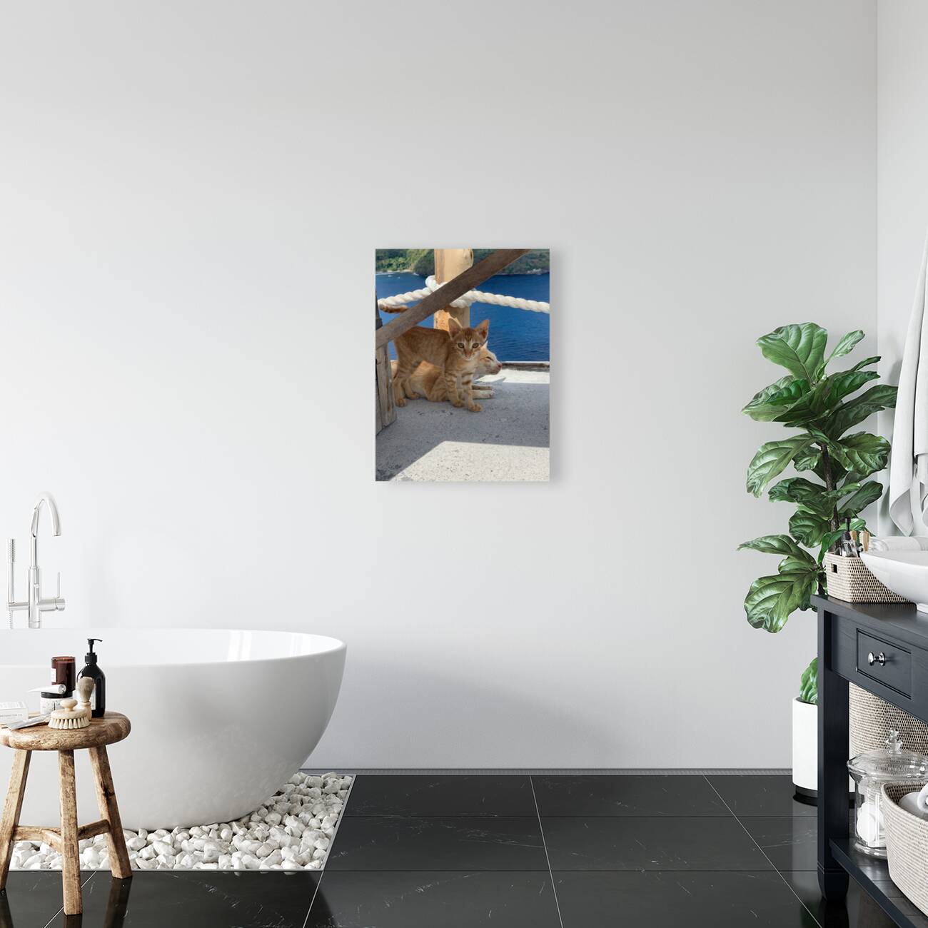 Kitties with a View Reproduction