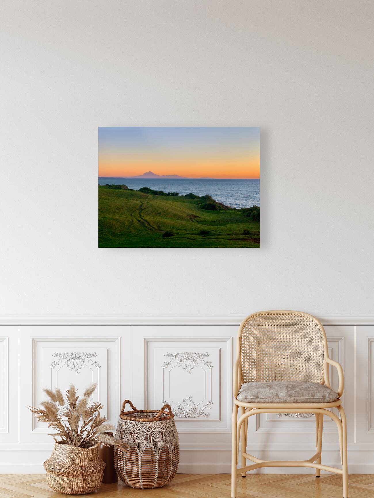 Sunset with View on a Volcano Reproduction