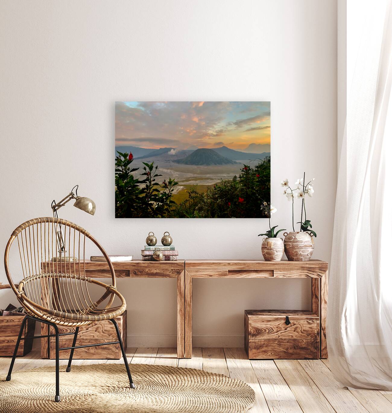 Mount Bromo at Sunset Indonesia Reproduction