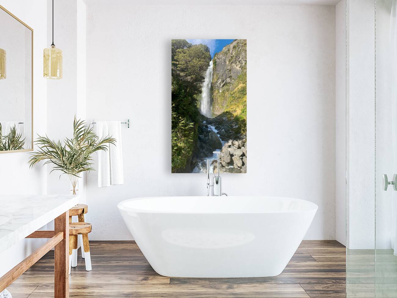 Arthur s Pass Waterfall New Zealand Reproduction