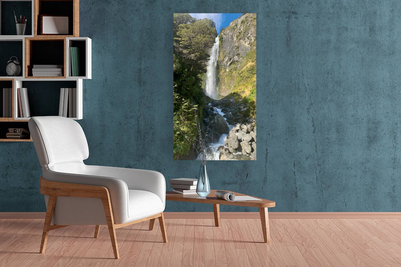Arthur s Pass Waterfall New Zealand Reproduction