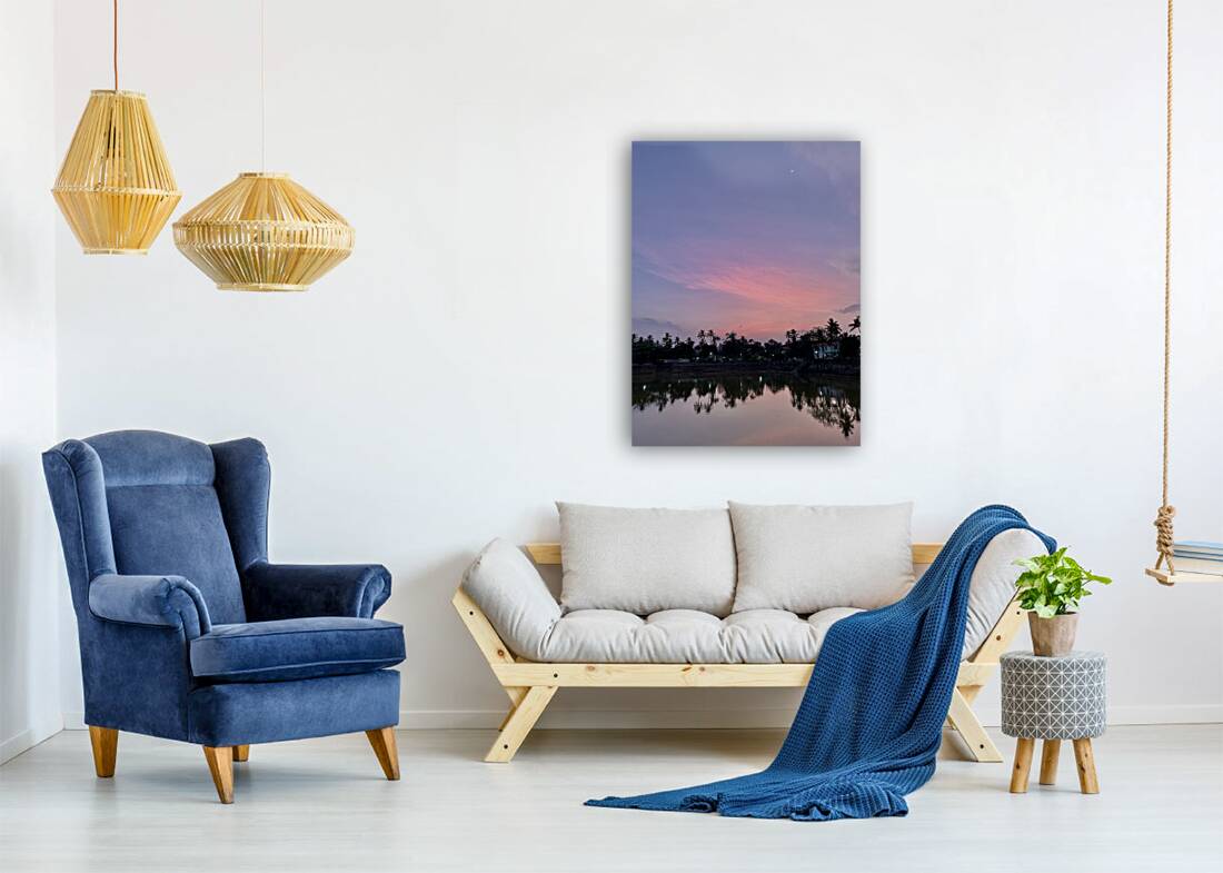 Purple sky of Varkala Reproduction