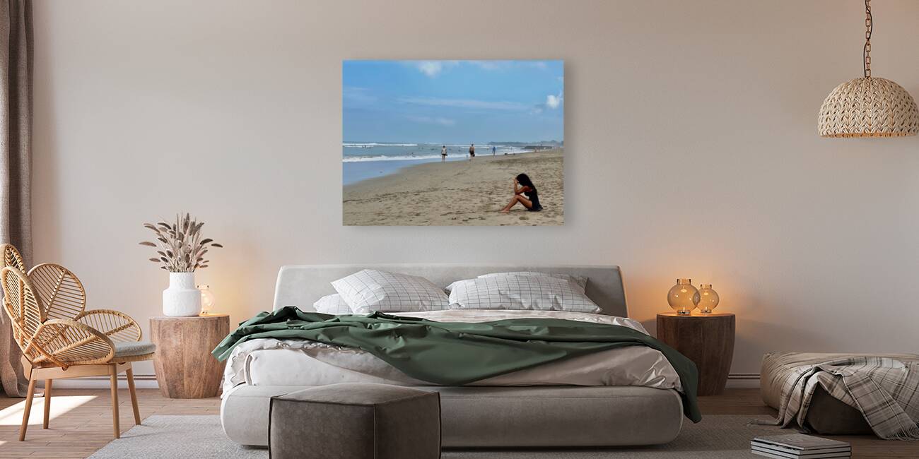 Thinking on the Beach Reproduction