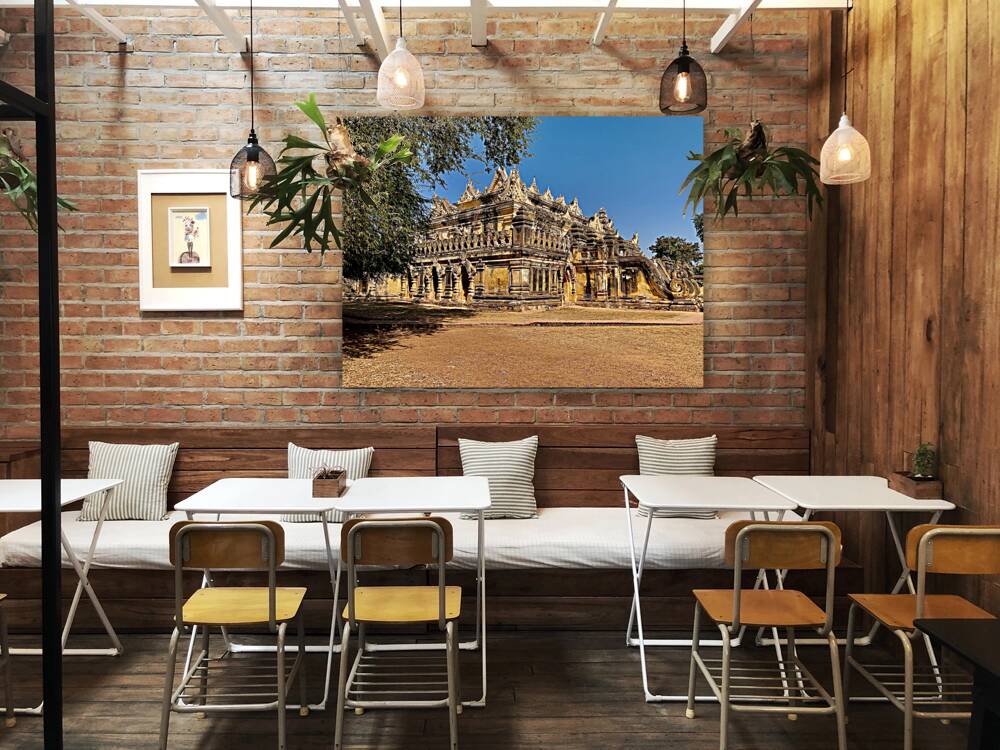 Me Nu Brick Monastery Myanmar Reproduction