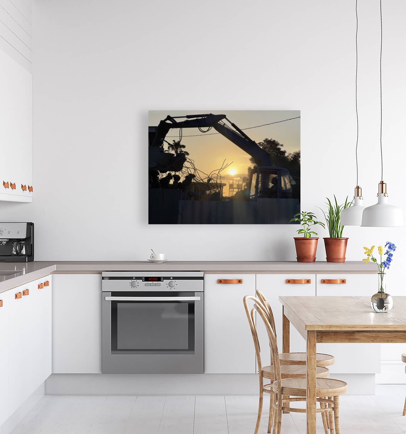 Sunset Excavator Bali Reproduction