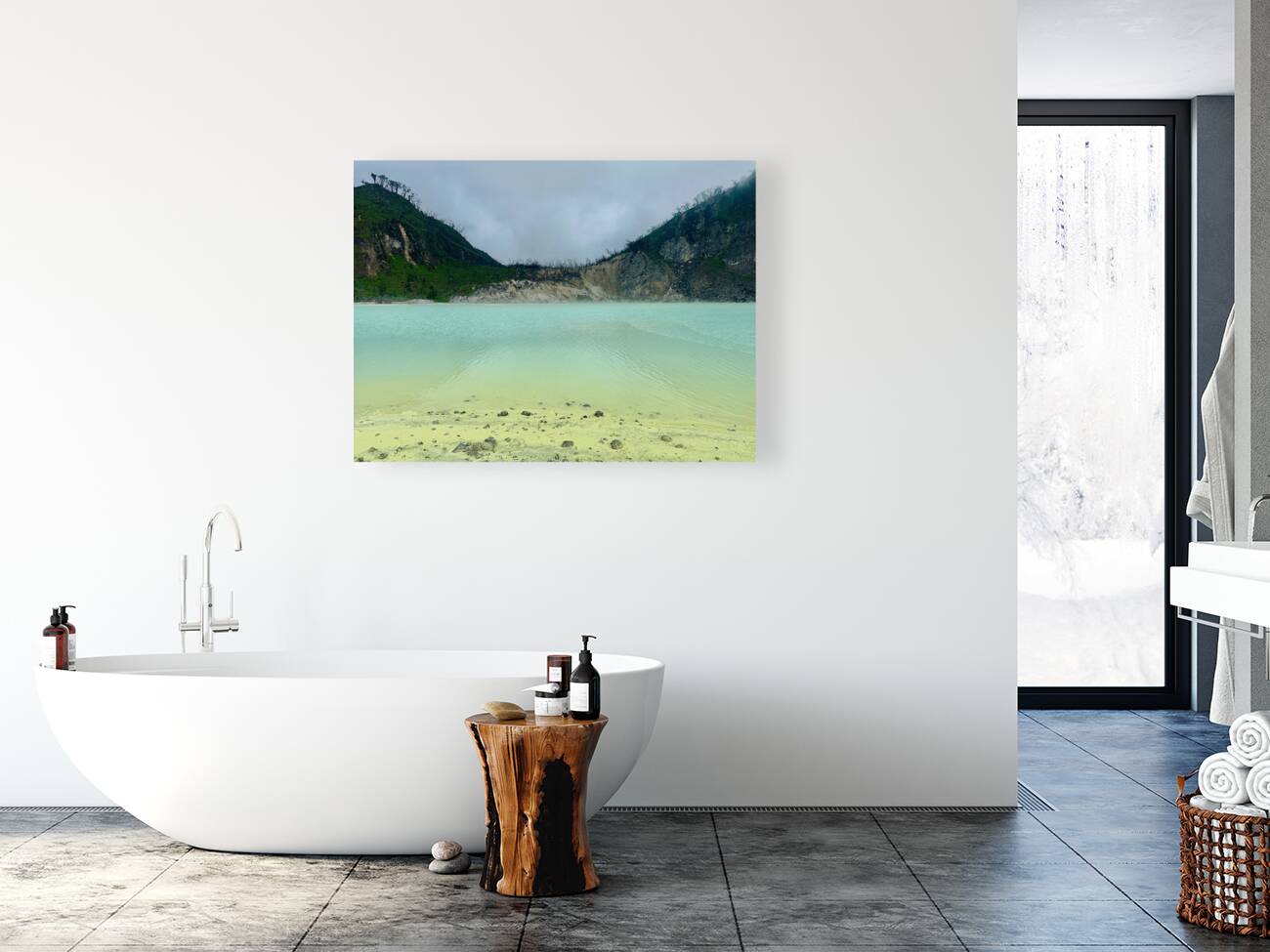 White Crater Java Indonesia 3 Reproduction