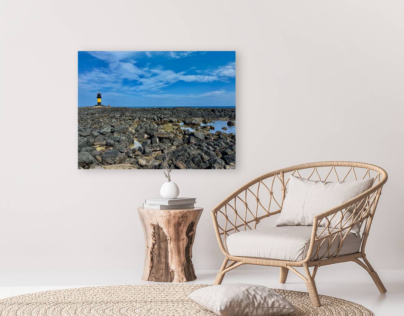 Black Rocks Lighthouse Udo South Korea Reproduction