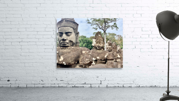Angkor Wat Statues Row 2 Wall Preview