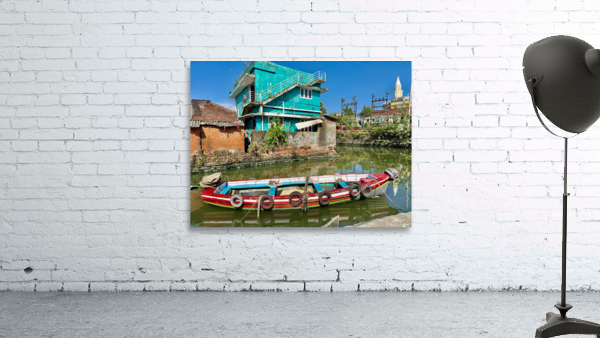Colourful Boat on the Water Wall Preview