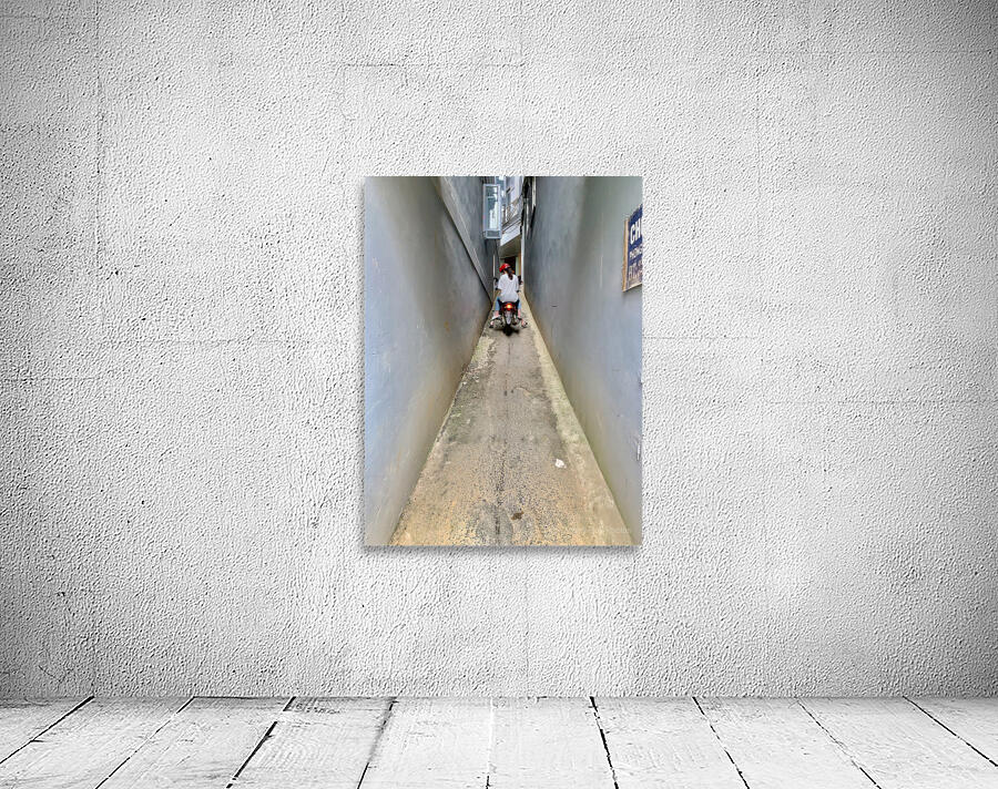 Motorbike Driving Up the Alley Wall Preview