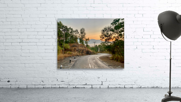 Sunrise Windy Road Wall Preview