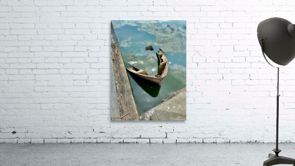 Sinking Boat Reflections Wall Preview
