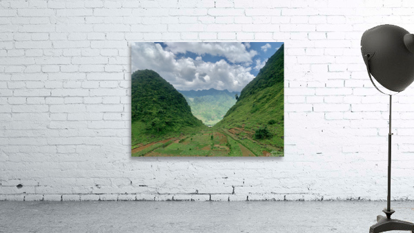 V Shaped Mountains Wall Preview