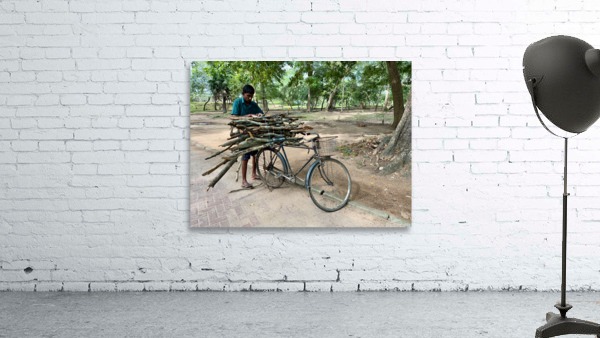 Wood Delivery on Bike Wall Preview