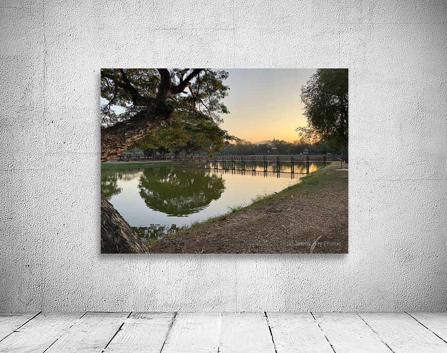 Perfect Tree Reflection During Sunset Wall Preview