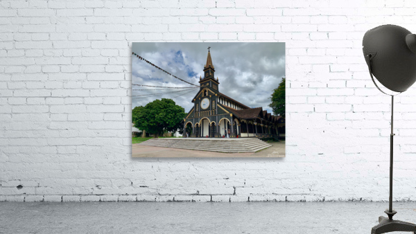 Saint Marys Black Wooden Cathedral of Kon Tum Wall Preview