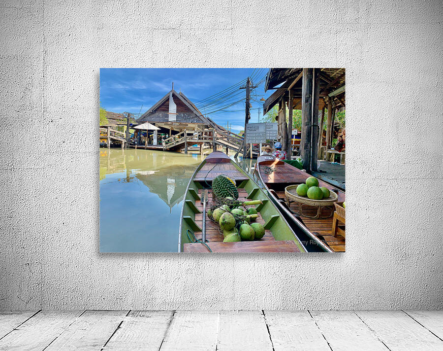 Coconut & Durian on a Boat in a Market Wall Preview
