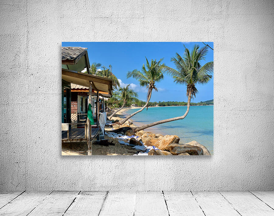 L Shaped Palm Trees Beach 2 Wall Preview