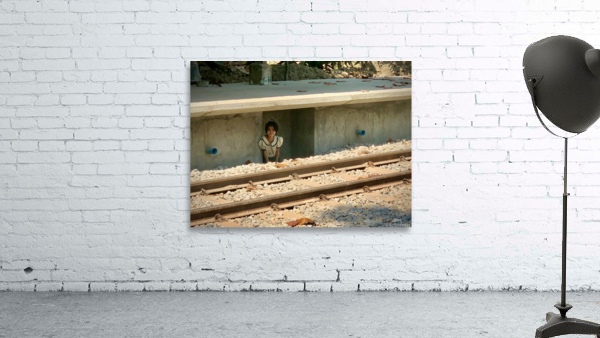 Little Girl Hiding from the Train Wall Preview
