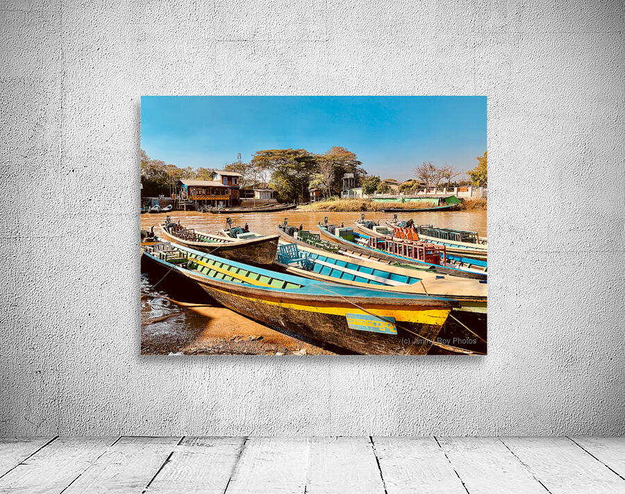 Inle Lake Boats Wall Preview