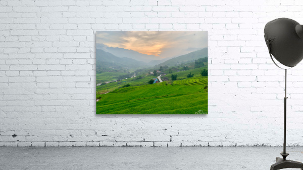 Sunset Over Sapa Rice Field Wall Preview