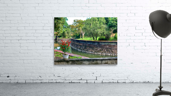 Fortified Red Flowers Wall Preview