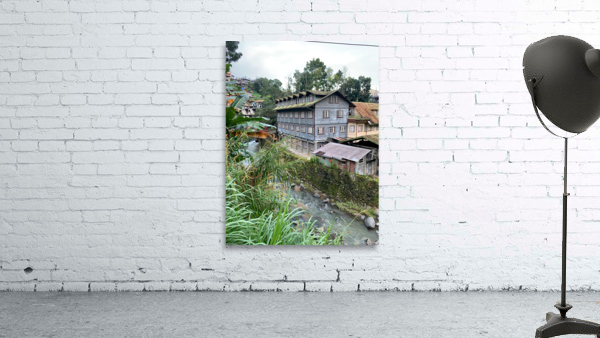 Blue House by the River 1 Wall Preview