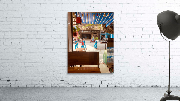 Kids Wearing Blue Wall Preview