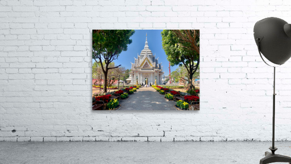 Little White Temple in Khon Kaen Thailand Wall Preview
