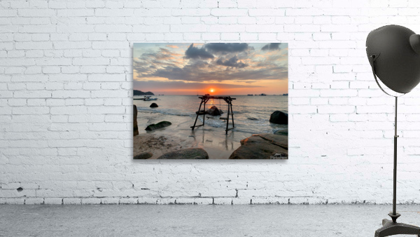 Sunset Swing on the Beach Wall Preview