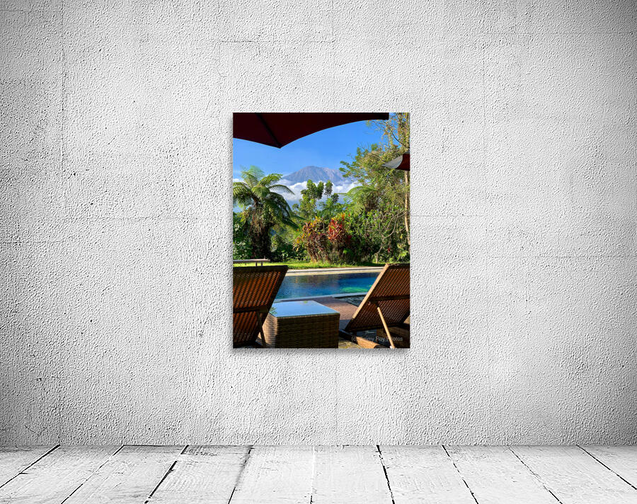 By the Pool with a view on Mount Agung Bali Wall Preview
